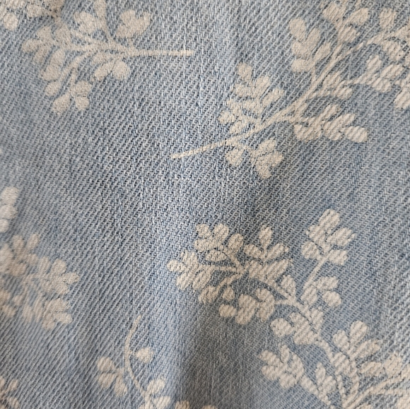 Light Blue Floral Denim Jumpsuit - Picture 6 of 6